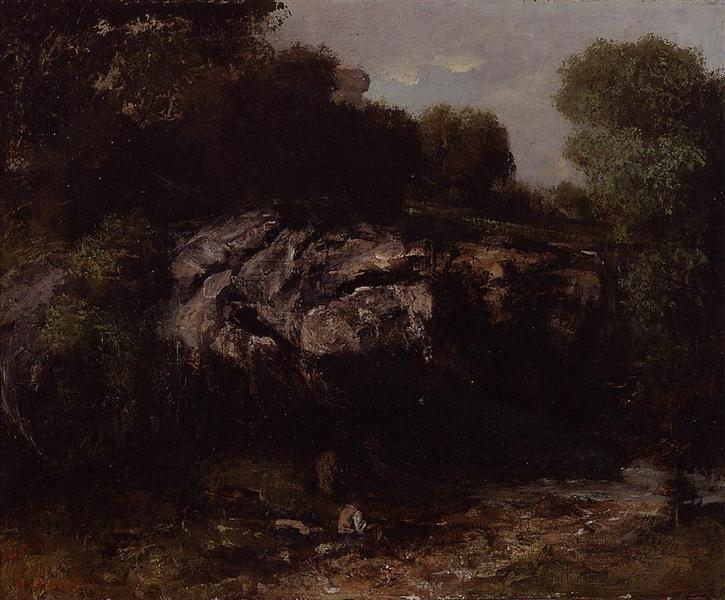 Rocky landscape with figure - 1865