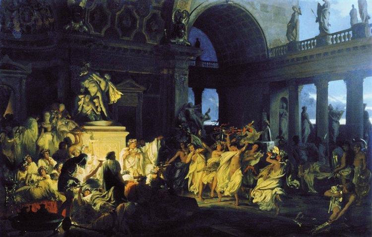 Roman orgy at the time of the Césares - 1872