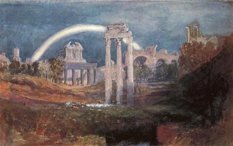 Rome - le forum avec l'arc-en-ciel - 1819