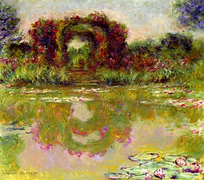 Arcos de rosas em Giverny - 1913