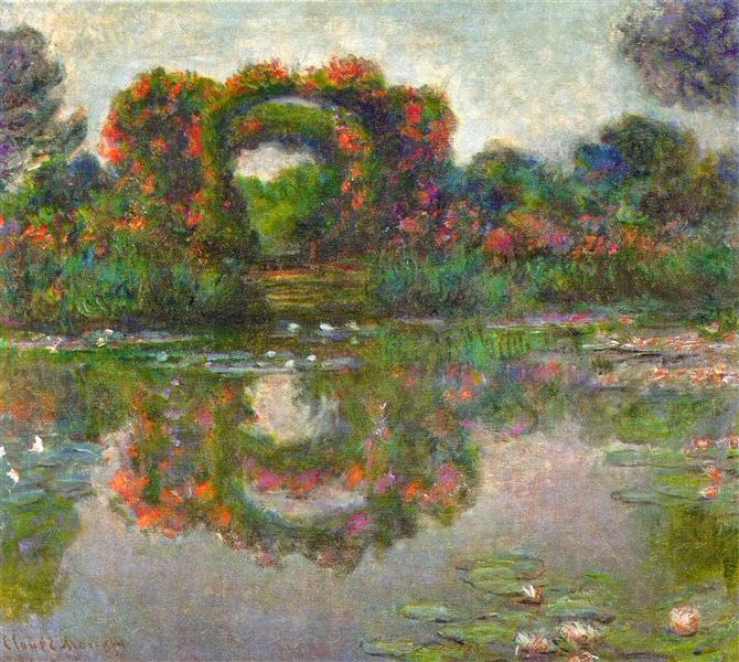 Arcos de rosas em Giverny - 1913