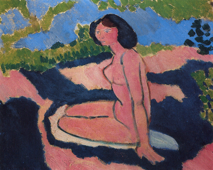 Pink nudo o nudo seduto 1909