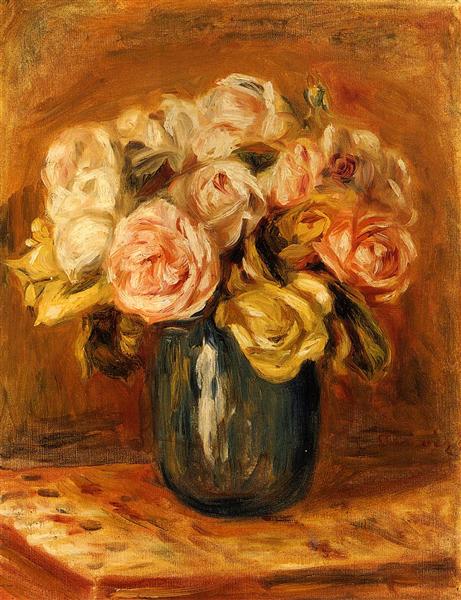 Rosas in un vaso blu - 1906