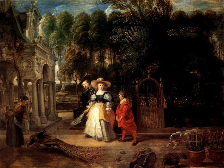 Rubens en Helene Fourment in the Garden - 1631