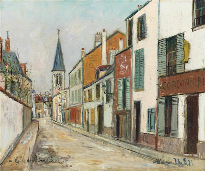 Rue Jean Durand et l'Eglise - étapes (Sena Saint Denis) - 1940