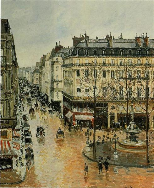 Rue Saint Honoe - pomeriggio - Effetto della pioggia - 1897