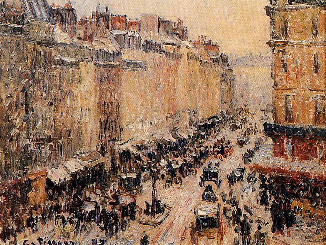 Saint Lazare Street pod śniegiem - 1897