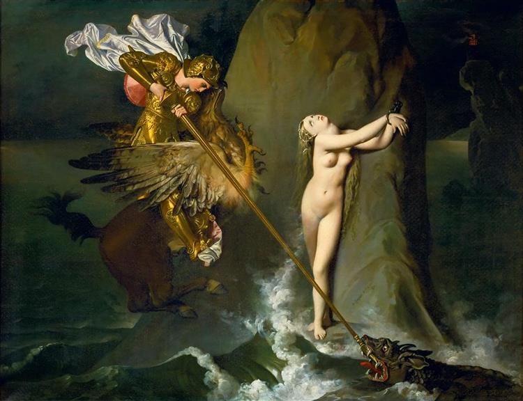 Ruggiero rescuing Angelica