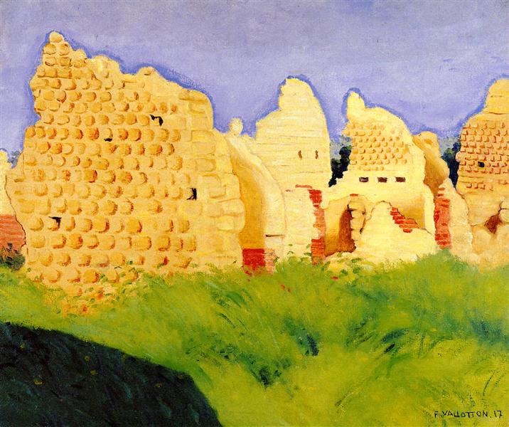 Ruinas De Souain - Puesta De Sol - 1917