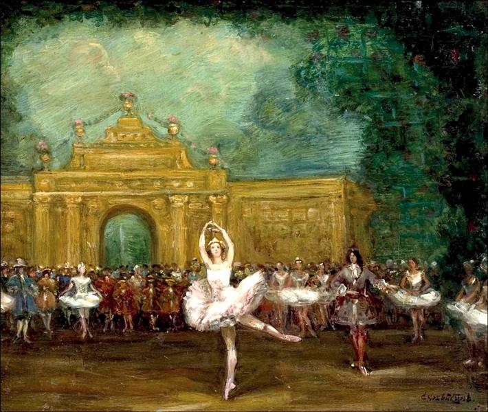 Rosyjski balet (Pavlova i Nijinsky w Pavillon D'Ride) - 1907