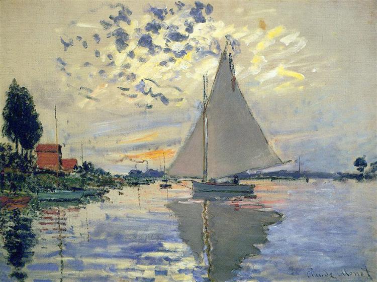 Barco à vela em Le Petit-Gennevilliers - 1874