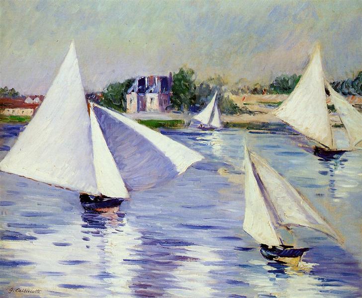 Segelboote in der Seine in Argenteuil - 1892