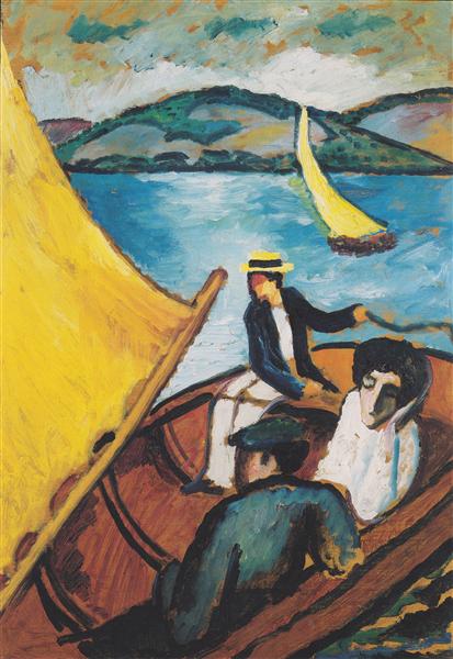 Sailboat at the Tegernsee - 1910