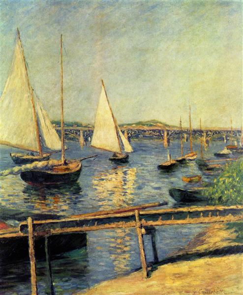 Sails de voiliers dans Argenteuil - 1888