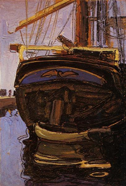 Voilier avec bateau auxiliaire - 1908