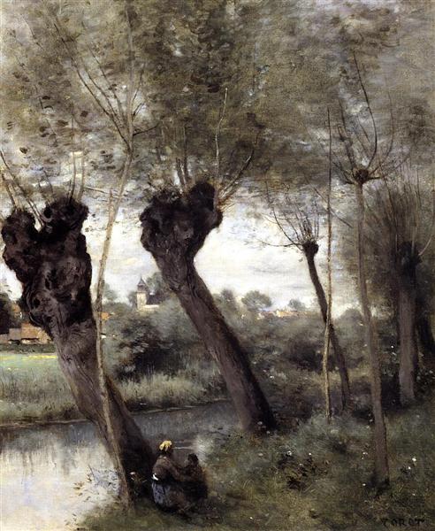 Saint Nicholas Les Arras - Willows on the banks of the Scarpe - 1872