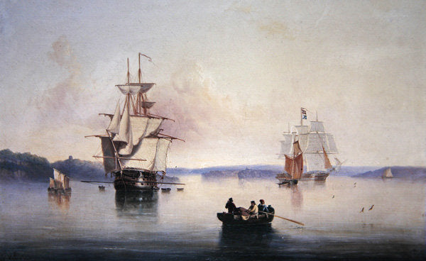 Saltash Creek - nær Plymouth - 1849