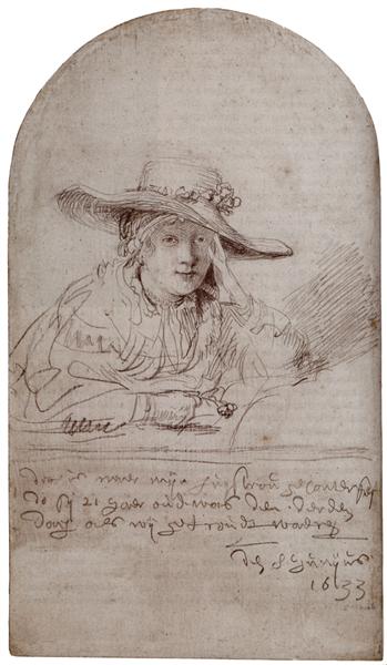 Saskia avec chapeau de paille - 1633