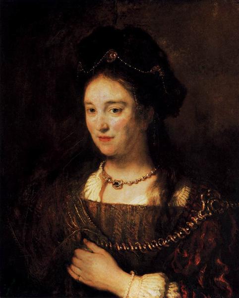 Saskia - esposa do artista - 1643