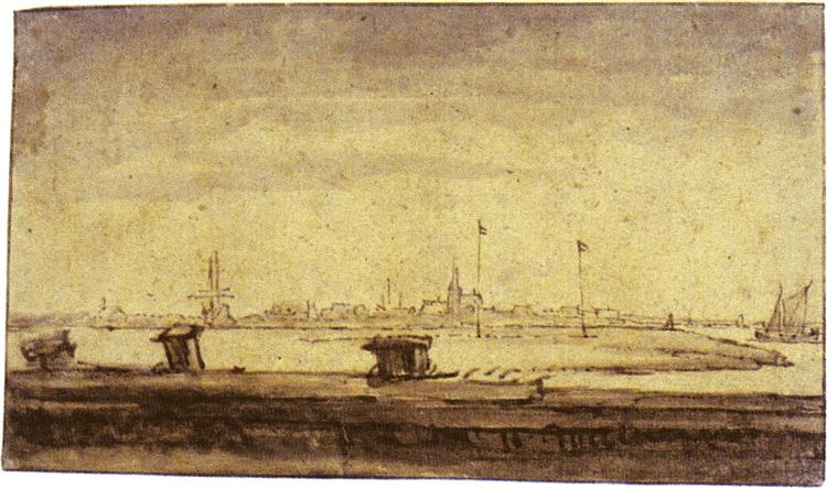 Schellingwou Visto Desde Diemerdijk - 1655