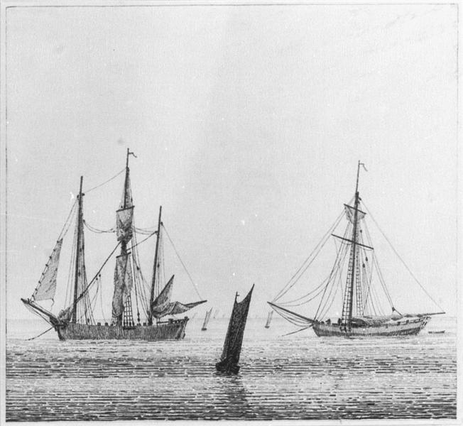 Sea with ships - 1826