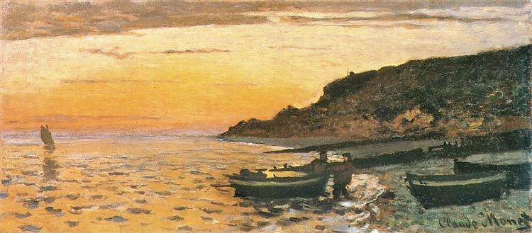 Costa De Saint-Adresse - Puesta De Sol - 1864