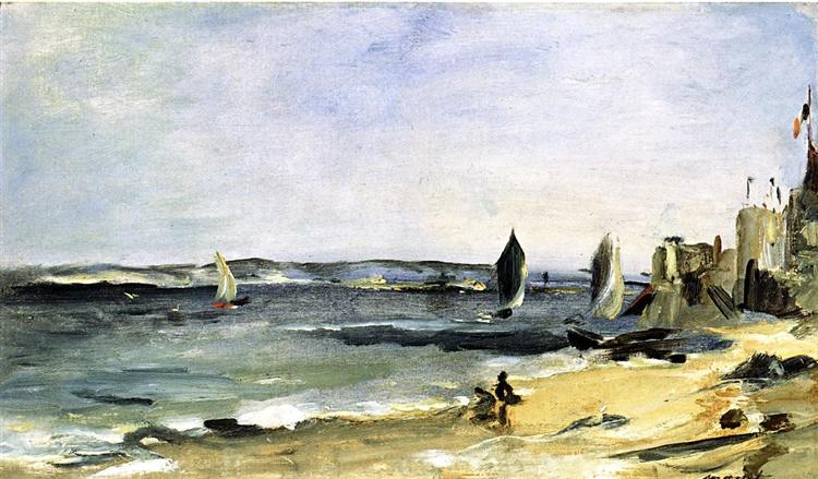 Meereslandschaft in Arcachon (Arcachon - gutes Wetter) - 1871