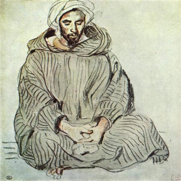 Arabe assis à Tanger - 1832