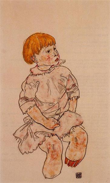 Enfant assis - 1917