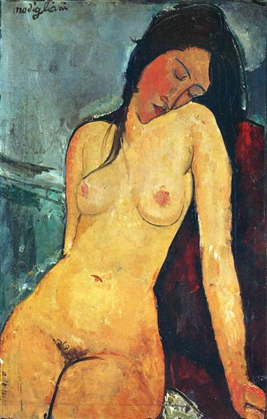 Desnudo Femenino Sentado - 1916