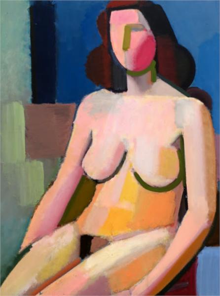 Sentado nude feminino - 1940