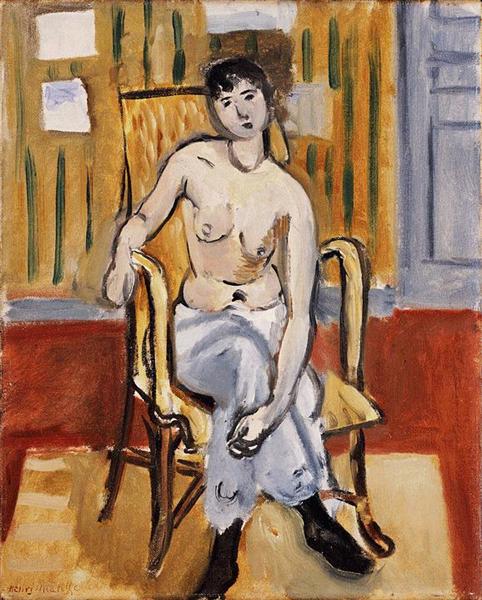 Seated Figure Beige Room 1918 