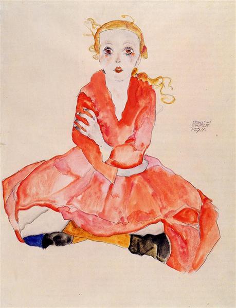 Girl sitting in front - 1911