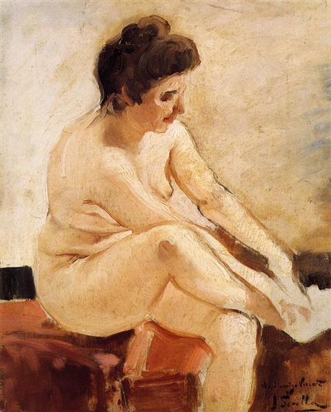 Șezând nud - 1906