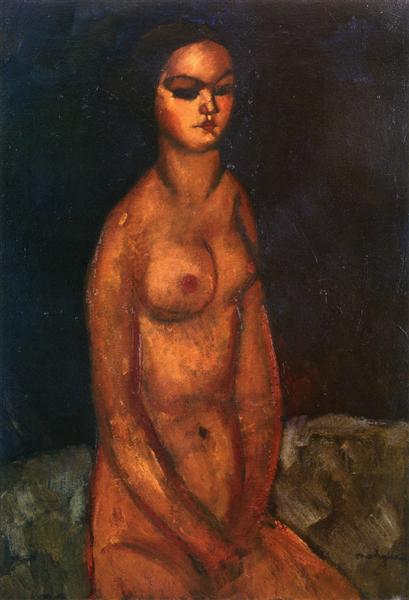 Seduto nudo - 1908