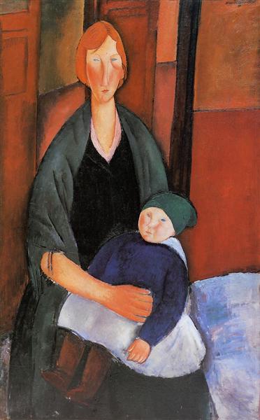 Mujer Sentada Con Niño (Maternidad) - 1919