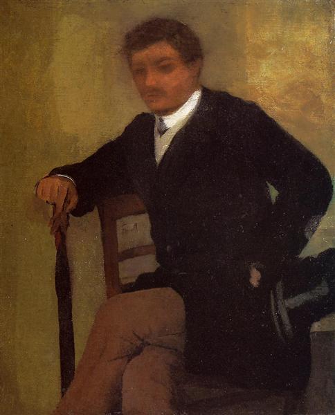 Seated Young Man with Jacket and Umbrella - 1868