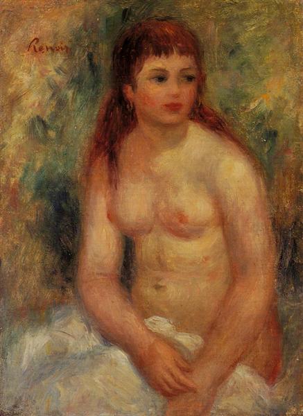 Giovane donna seduta - Naked - 1910