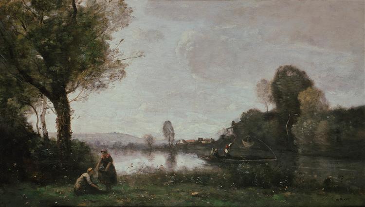 Landscape sena poblíž Chatau - 1855