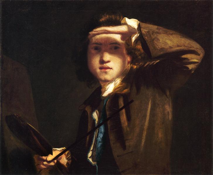 Auto -portrait protégeant ses yeux - 1749