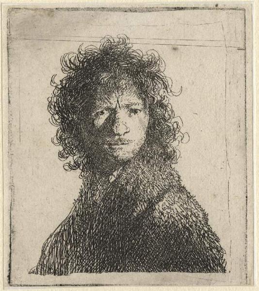 Bust di auto -portrait con cipiglio - 1630