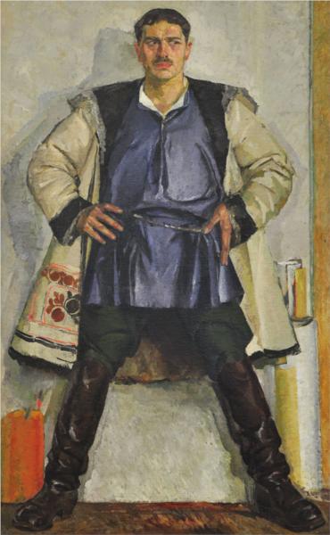 Autorretrato Con Bata Blanca - 1930