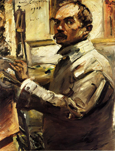 Self -Portrait mit weißem Mantel - 1918