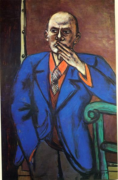 Self -Portrait z niebieską kurtką - 1950