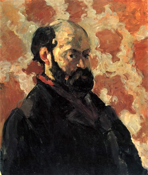 Auto -portrait su sfondo rosa - 1875