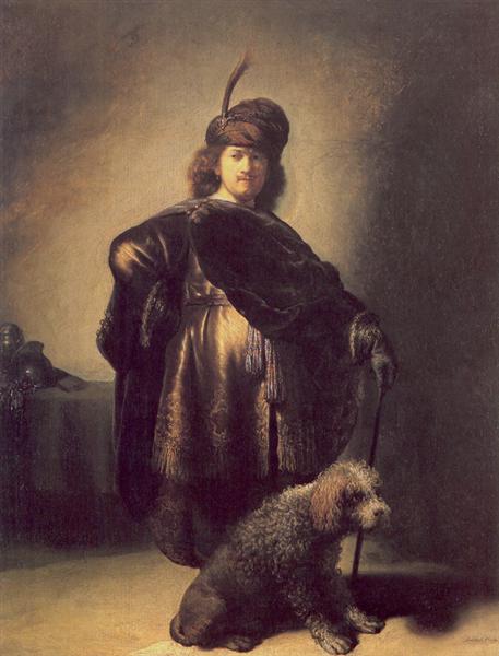 Self -portrait with oriental and caniche suit - 1631