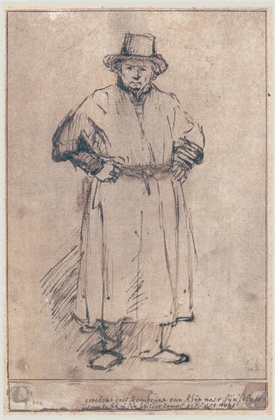 Auto -portrait in Study Suit - 1655