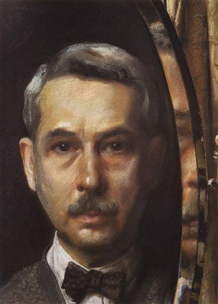 Autorretrato En El Espejo - 1928