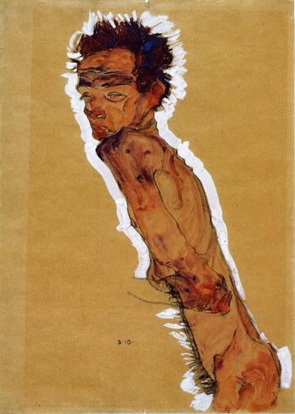 Self -portrait nudo - 1910