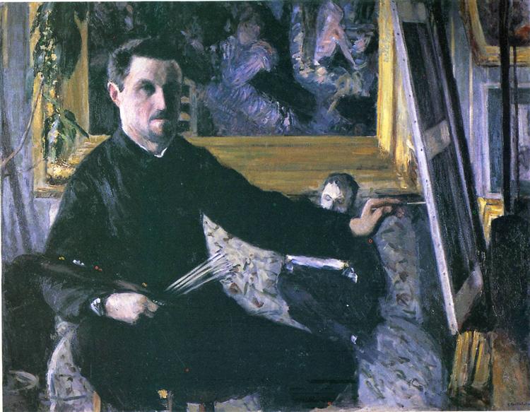 Self-portrait with easel - 1880